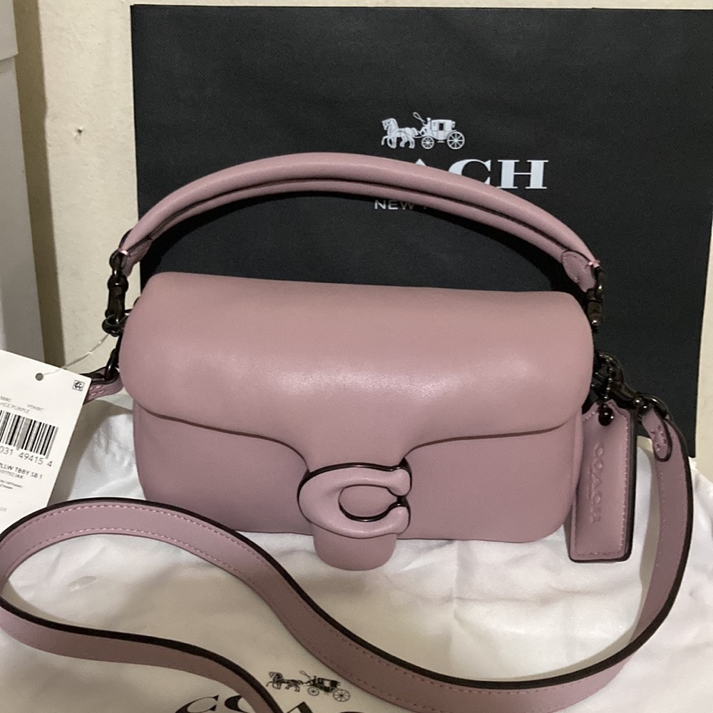 Coach Tabby 18 Iced Purple Pillow Leather shoulder bag - Picture 2 of 16